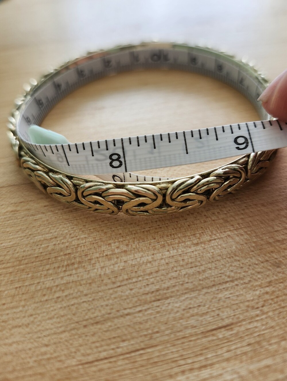 Byzantine Gold over Sterling Silver Bangle Bracelet - Picture 13 of 13